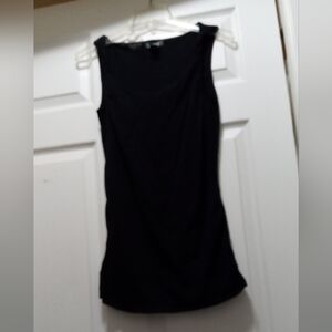 Kenneth Cole Reaction Classic Black Sleeveless Ruched Mini Dress- Size: L